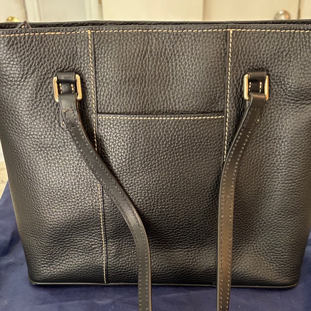Dooney & Bourke Black Pebble Leather Tote - Picture 4 of 8